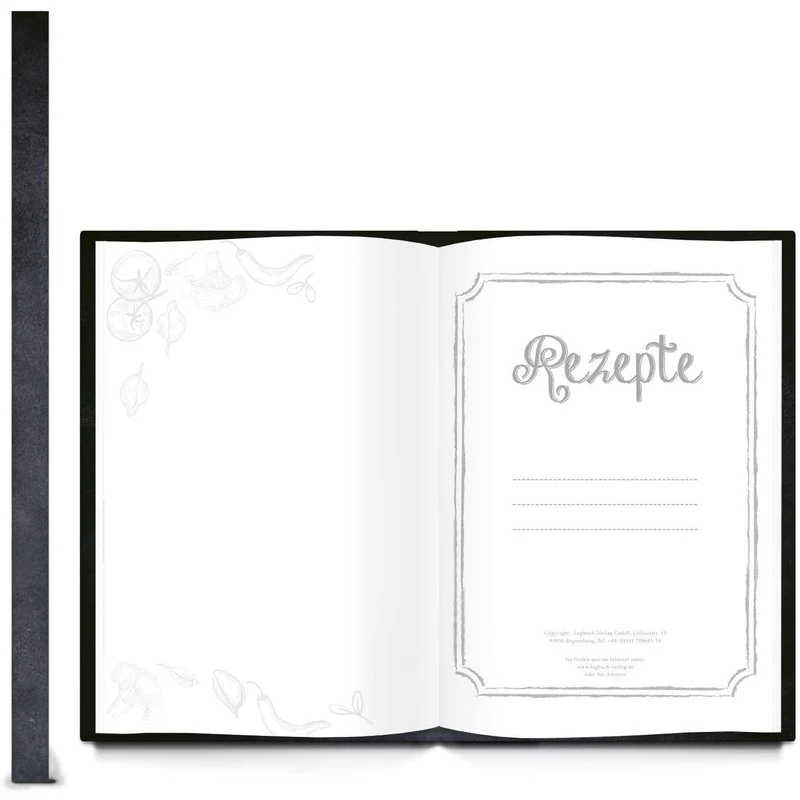 Logbuch-Verlag Rezeptbücher SET DIN A4 + A5-3 Kochbücher zum Selberschreiben - Geschenkset Bücher als Geschenk Küche Hobbyköche