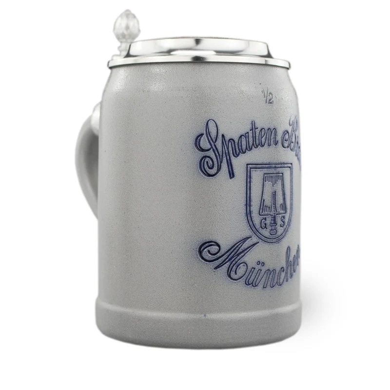 Steinkrug "Spaten-Bräu" mit Zinndeckel
