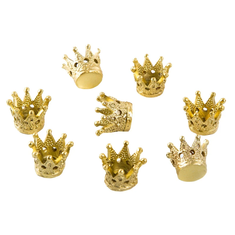 8 kleine goldene Kronen 2,5 cm