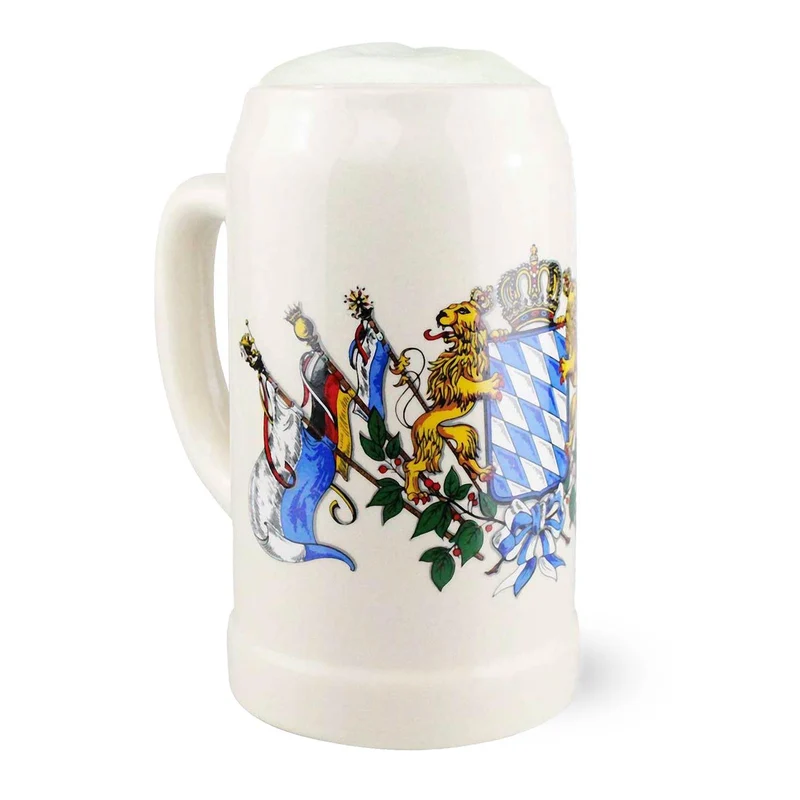 Steinkrug Bayern 1 Liter mit Wappen
