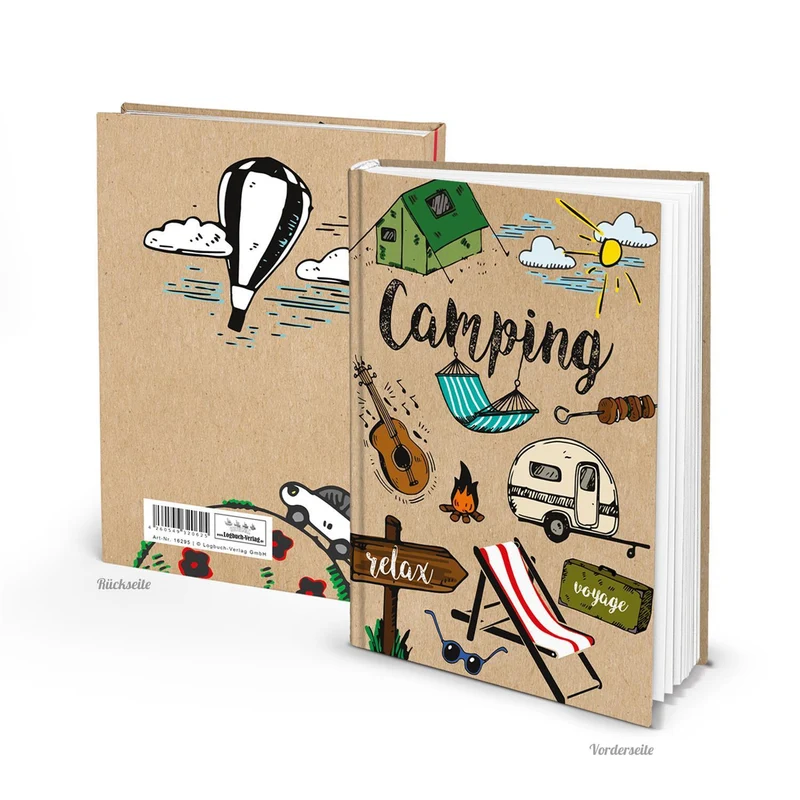 Logbuch-Verlag Camping Tagebuch Reisebuch DIN A5 - leeres Campingbuch Hardcover Buch zum Selberschreiben - Reise Urlaub Frankreich