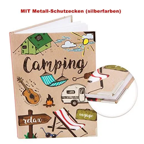 Logbuch-Verlag Camping Tagebuch Reisebuch DIN A5 - leeres Campingbuch Hardcover Buch zum Selberschreiben - Reise Urlaub Frankreich