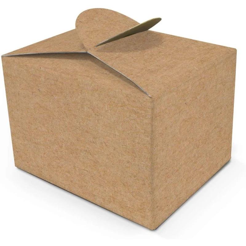50 Geschenkboxen braun in Kraftpapier-Optik 8 x 6,5 x 5,5 cm