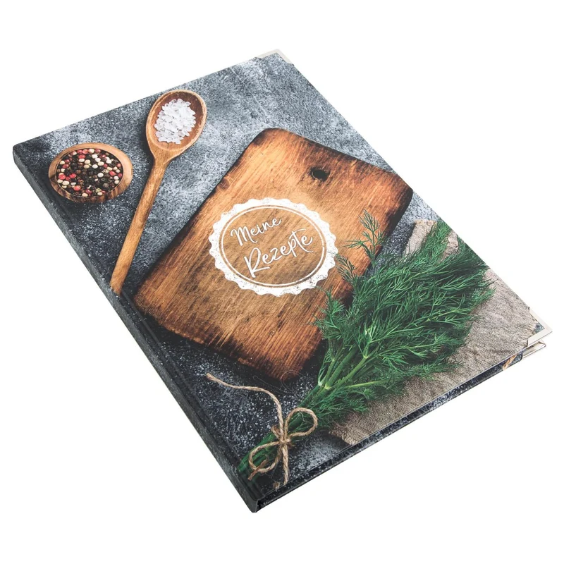 Leeres Rezeptbuch Kochbuch zum Selberschreiben DIN A4 Geschenk Weihnachtsgeschenk - mit Metallecken