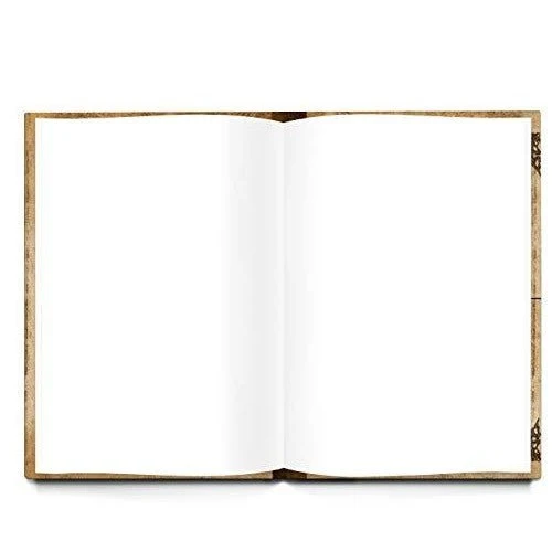 Logbuch-Verlag Vintage Bücher Set 2 leere Notizbücher blanko + liniert DIN A4 zum Selbst Gestalten - Vintage-Stil Anker Welt Weltkarte braun