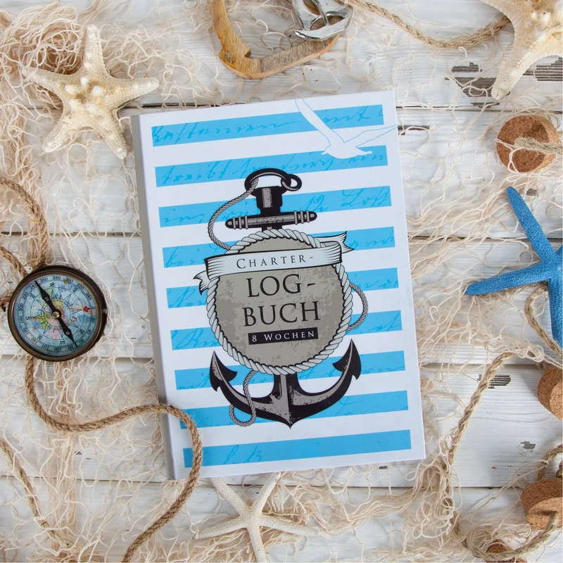 Charter-Logbuch 8 Wochen DIN A4 - Tagebuch Logbuch für Segler - Schiffstagebuch zum Segeln