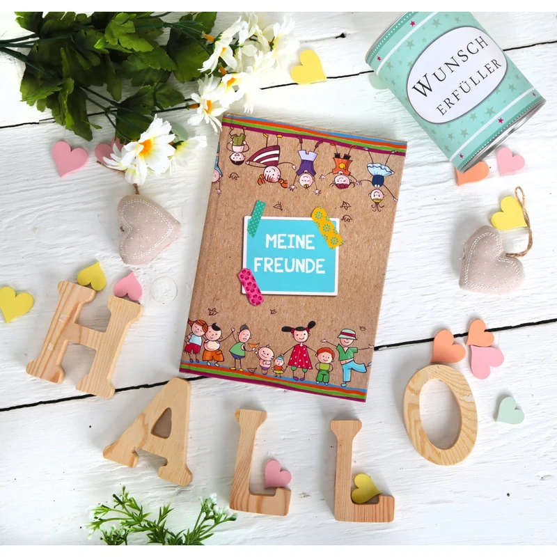 40 Mini Steudeko Herzen bunt aus Holz - Deko zum Streuen Geschenk Verpackung Verzierung