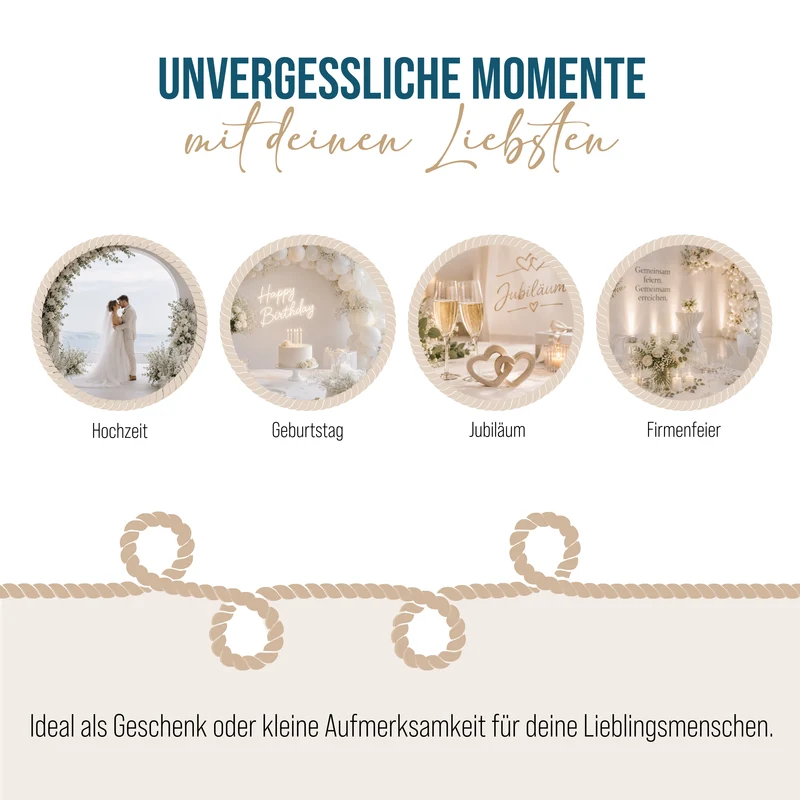 Erdnusstütchen Schön, dass du da bist – Gastgeschenk Hochzeit im Vintage-Design