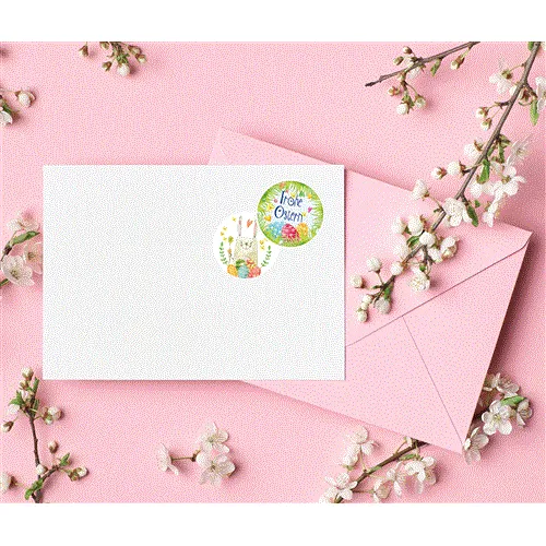 Logbuch-Verlag 24 Frohe Ostern Aufkleber Osterhase Osterdeko bunt Osteraufkleber rund zur Verpackung für Kindergeschenke Geschenke Give-Away grün gelb pink