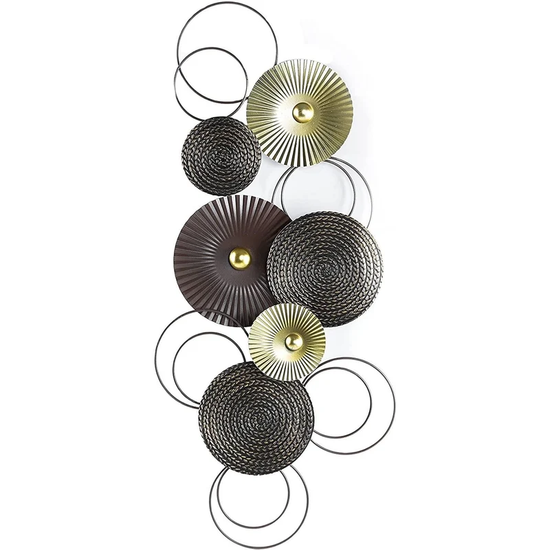 Großes Wandbild aus Metall 82,5 cm braun Gold - modernes Dekoobjekt