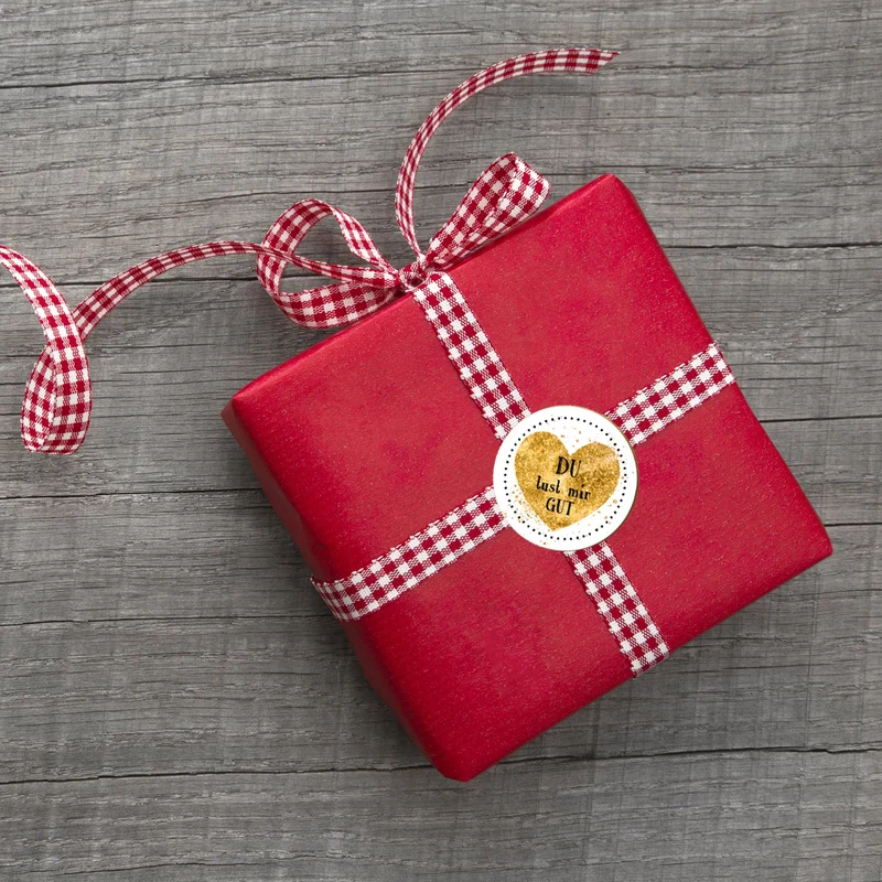 Logbuch-Verlag 24 Geschenkaufkleber gold weiß schwarz DU BIST … - Motivationsaufkleber Aufkleber Sticker Liebe Freundschaft
