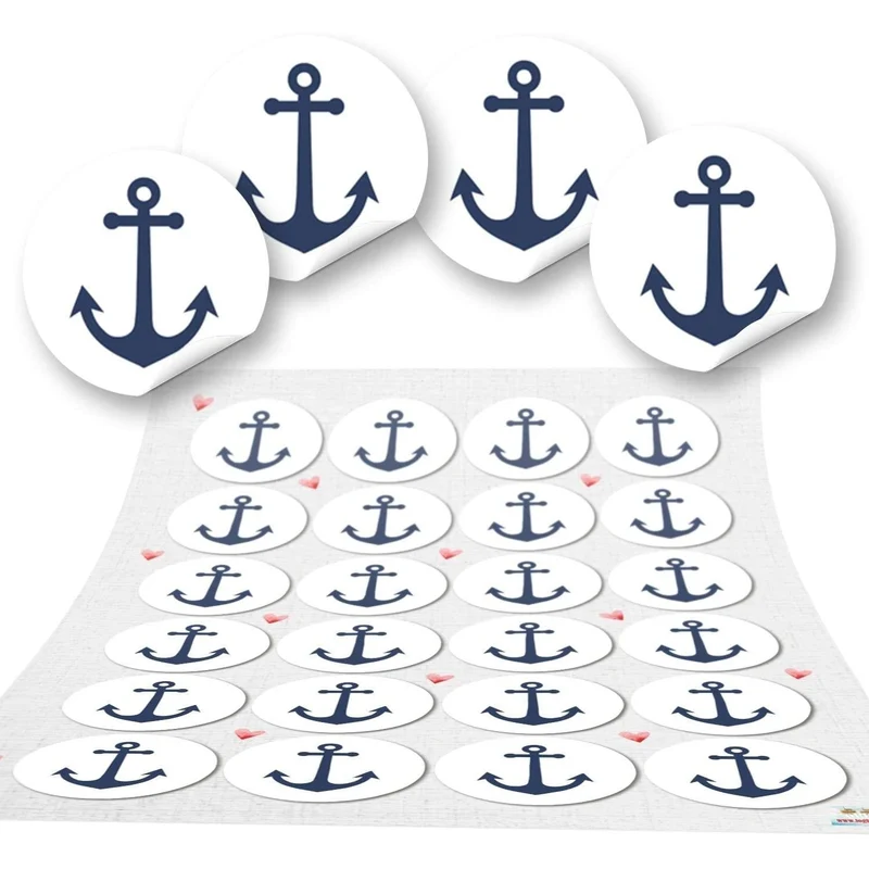 120 maritime Sticker - Anker + Fische + Muscheln + Sprücheaufkleber