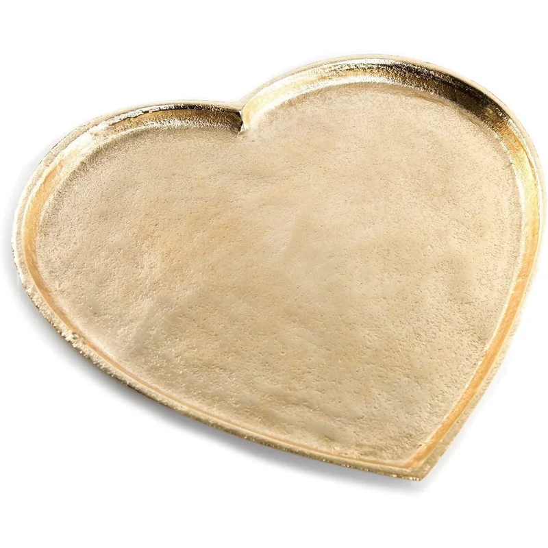 Dekoschale Herz aus Metall Gold 27 x 26 cm – Weihnachten, Hochzeit & Valentinstag