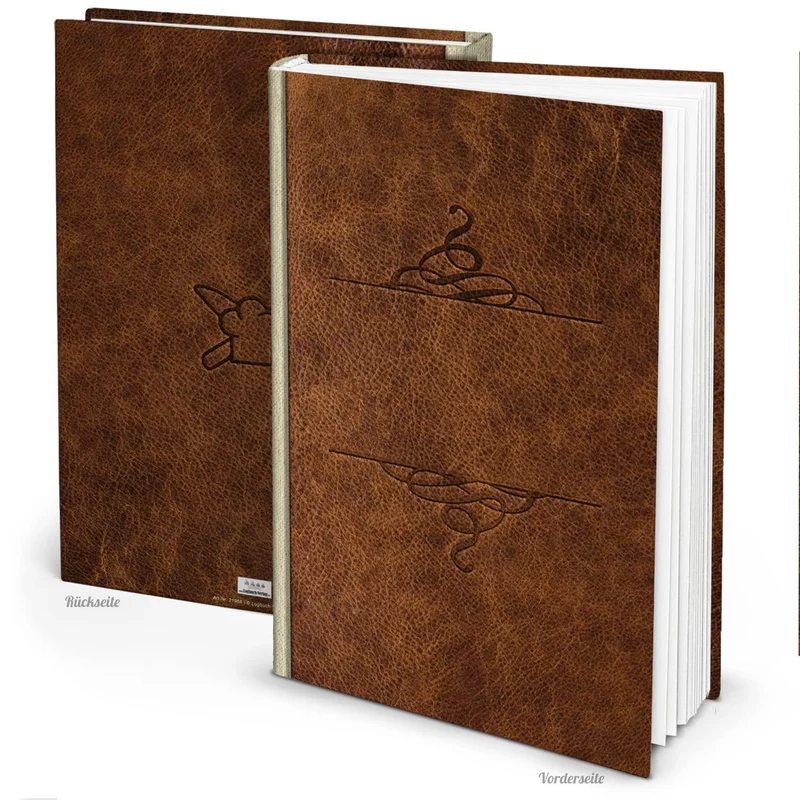 Rezeptbuch mit personalisierbarem Cover - DIN A4 in Lederoptik