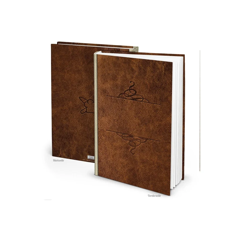Rezeptbuch mit personalisierbarem Cover - DIN A4 in Lederoptik
