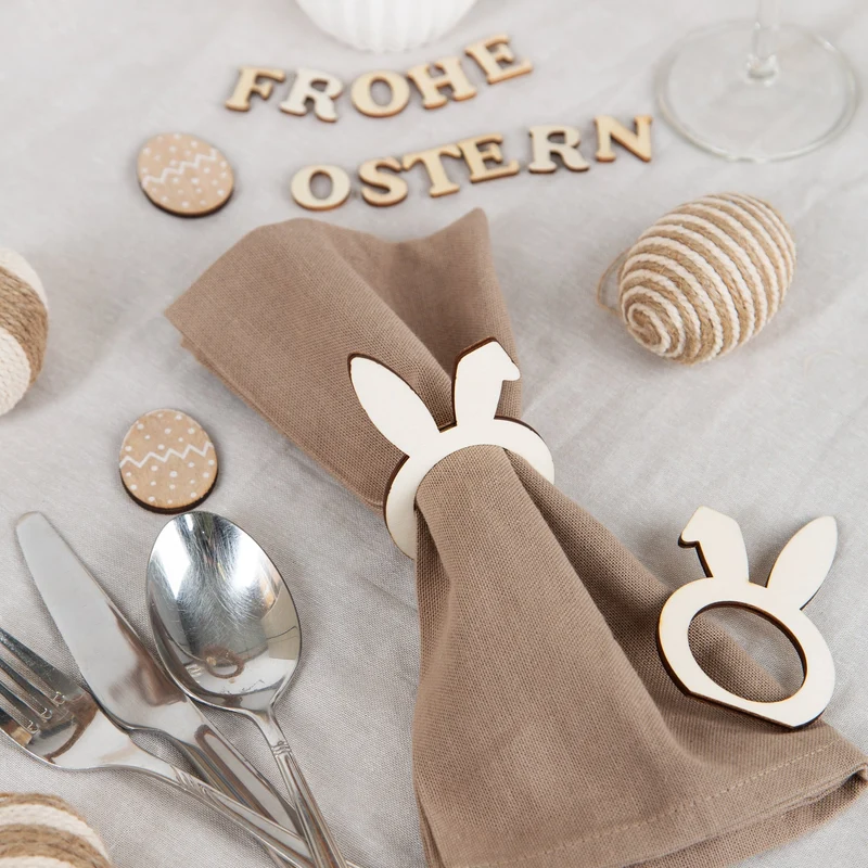 6 x Serviettenring Ostern Osterhase Tischdeko Osterbrunch