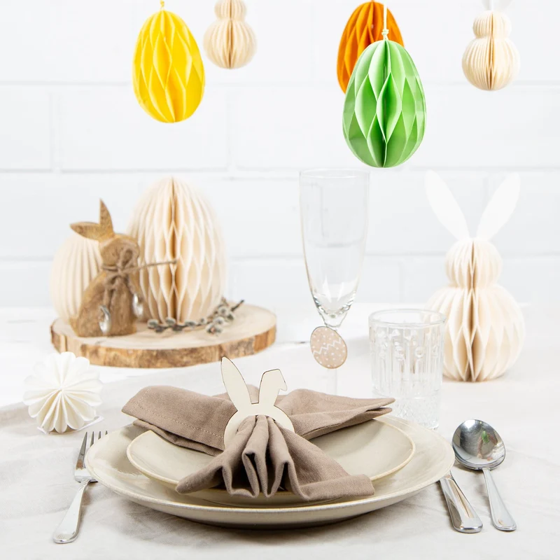 6 x Serviettenring Ostern Osterhase Tischdeko Osterbrunch