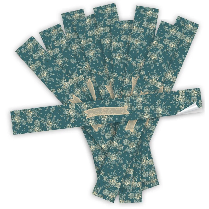 20 XXL Geschenkaufkleber GLÜCKWUNSCH & zum Beschriften - 5 x 42 cm - 4 verschiedene Desings