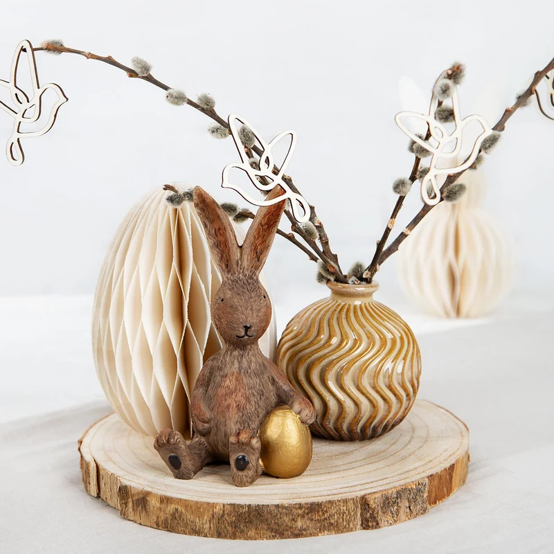 3 kleine Vasen braun Boho Hochzeitsdeko Tischdeko 9 cm