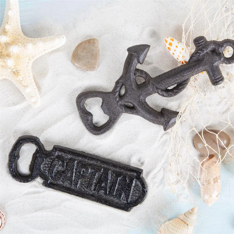 Bieröffner Anker Flaschenöffner Dunkelbraun maritim 16,5 cm