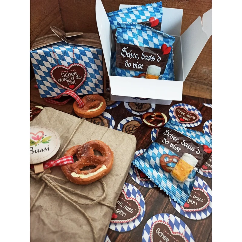 Kleine bayerische Geschenkbox zum Befüllen