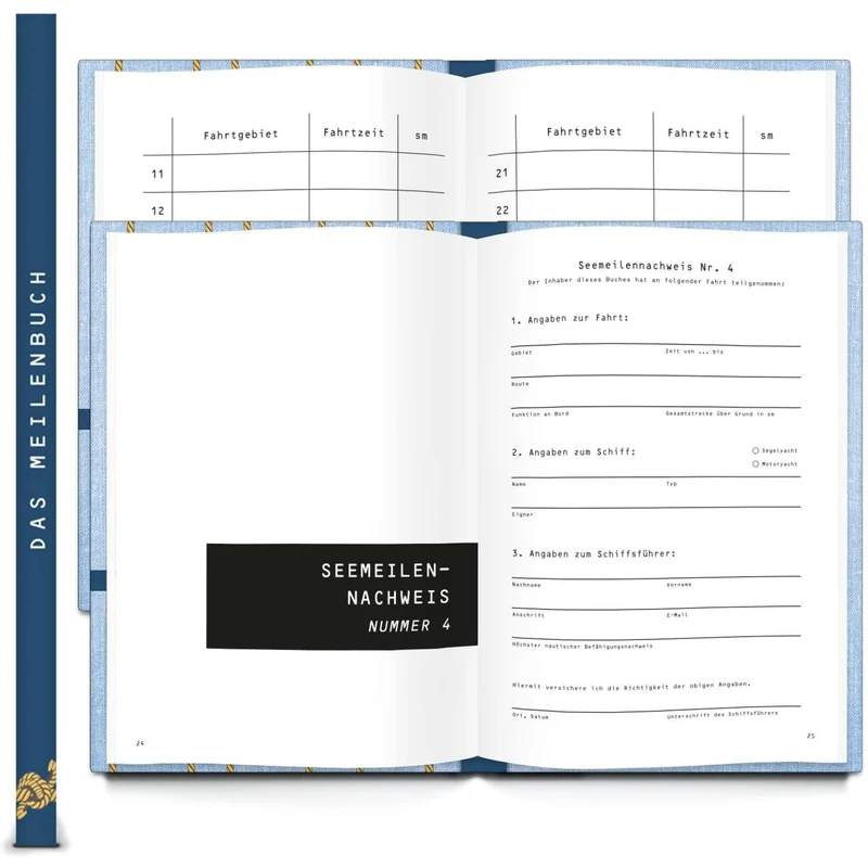 Geschenkset - Seemeilenbuch und Segelboot Figur