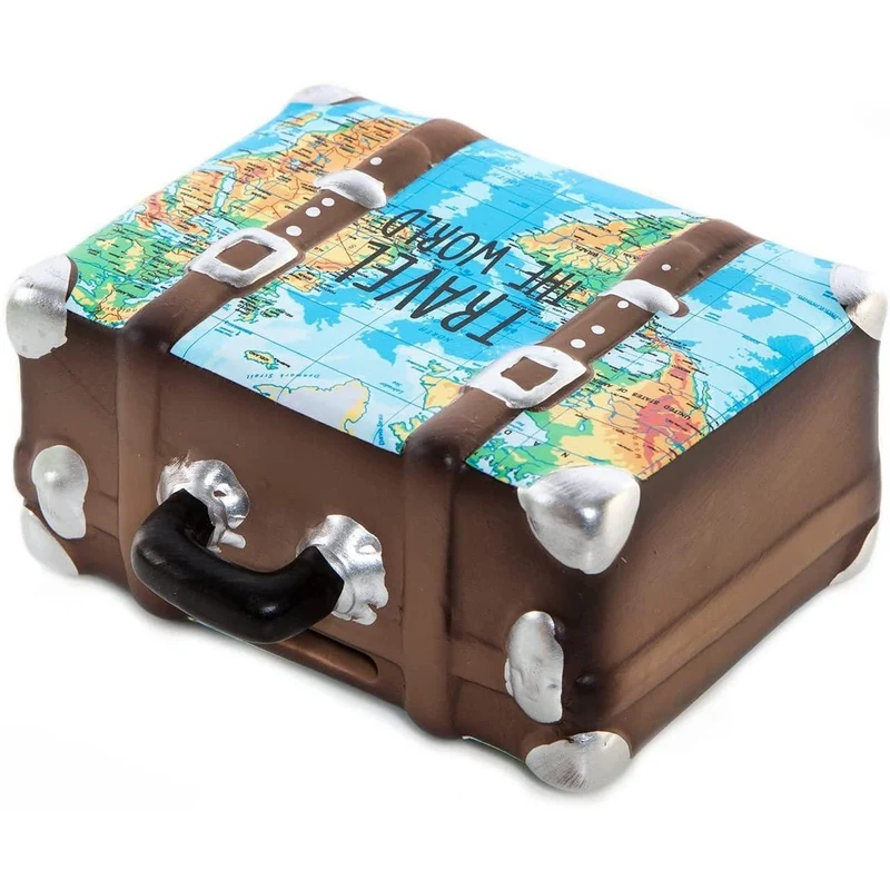 Notizbuch Auszeit + Spardose Travel the World - Geschenkset für Reisen
