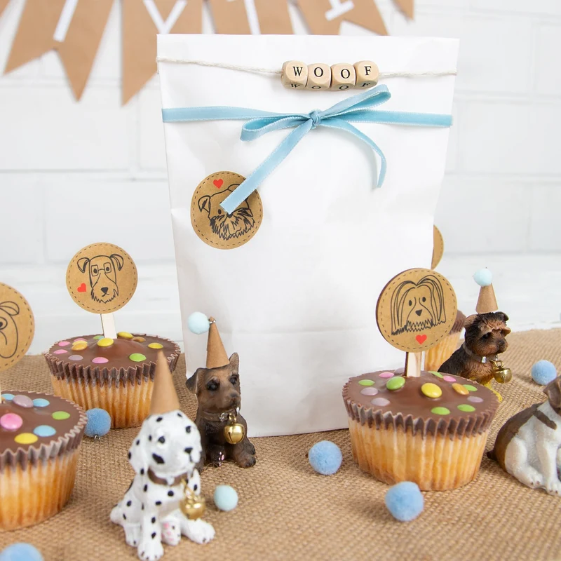5 kleine Hundefiguren mit Glöckchen - Hunde Figuren als Geschenkidee