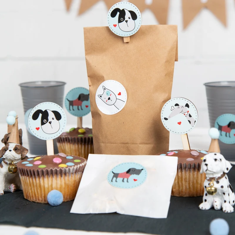 5 kleine Hundefiguren mit Glöckchen - Hunde Figuren als Geschenkidee