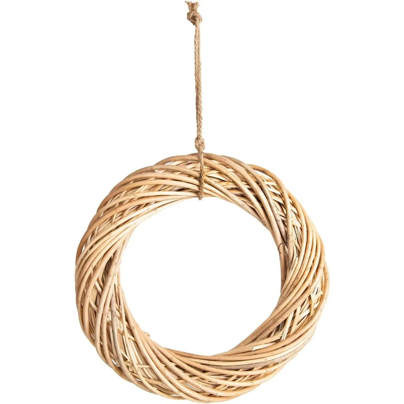 Dekokranz aus Weide Natur beige Hellbraun - Dekoidee Ø 38 cm