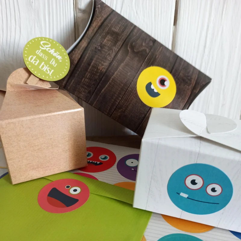 Geschenkboxen flach dunkelbraun in Holzoptik 15 x 10,3 x 3 cm