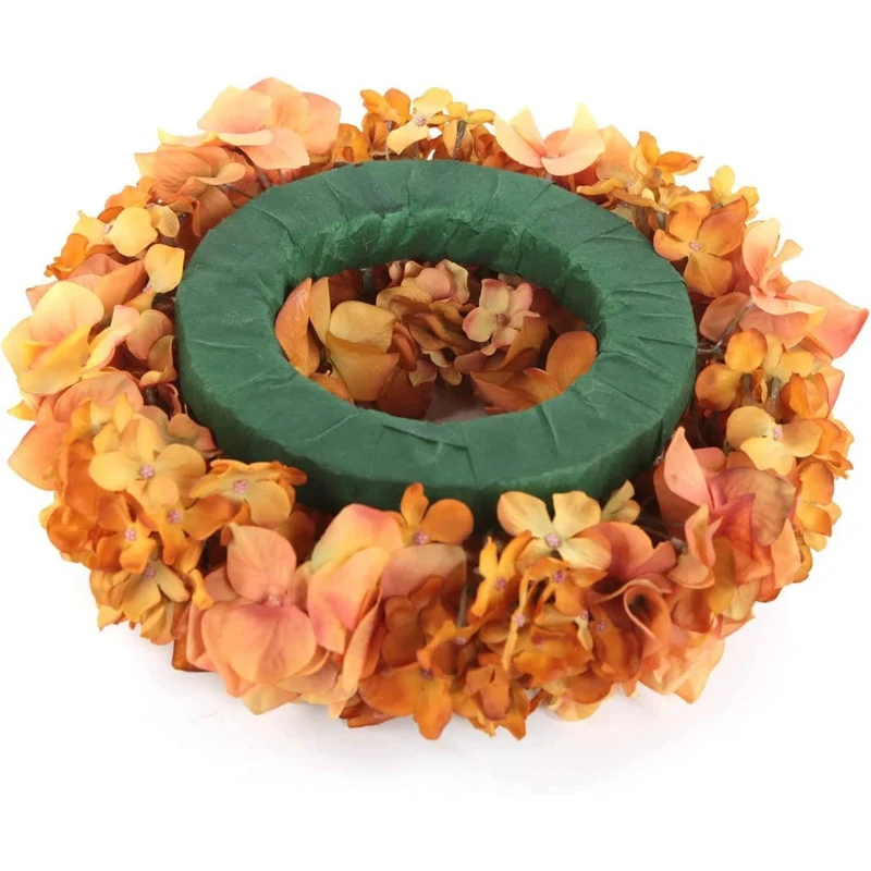 Dekokranz aus künstl. Hortensien orange herbstlich Ø 30 cm