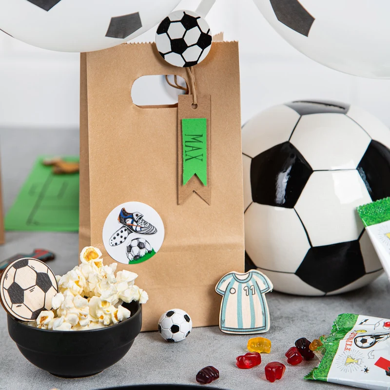 Fußball Spardose schwarz weiß - Ball Sparschwein