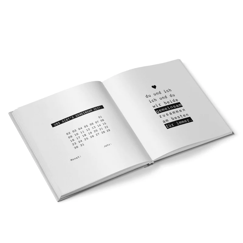Pärchenbuch zum Ausfüllen für sie & ihn Partner Geschenk 15 x 15 cm