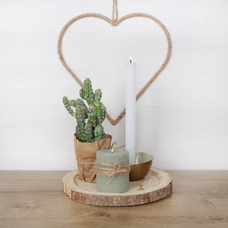 großes Herz Dekokranz 38 cm Türkranz Metall Jute