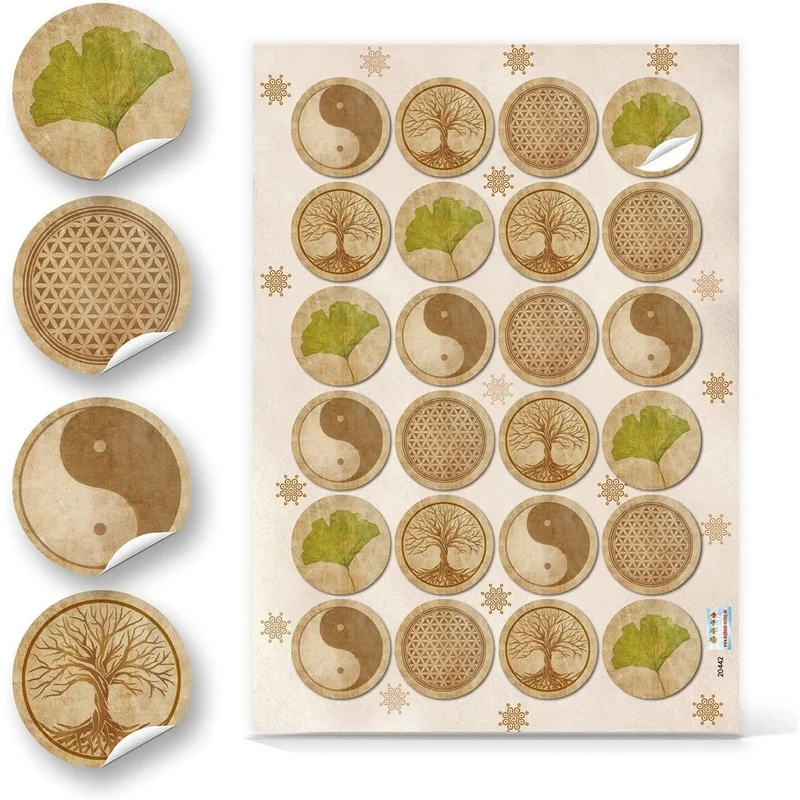 Großes Aufkleber Set - 3 x 24 Geschenkaufkleber mit Sprüchen