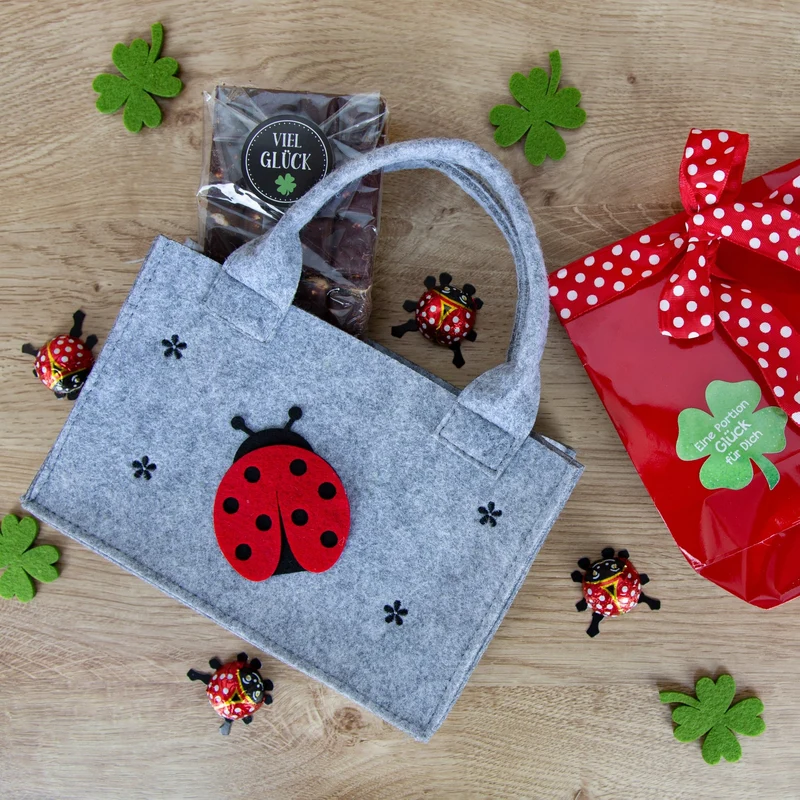Filztaschen Geschenktaschen Set - 3 Taschen mit Henkel