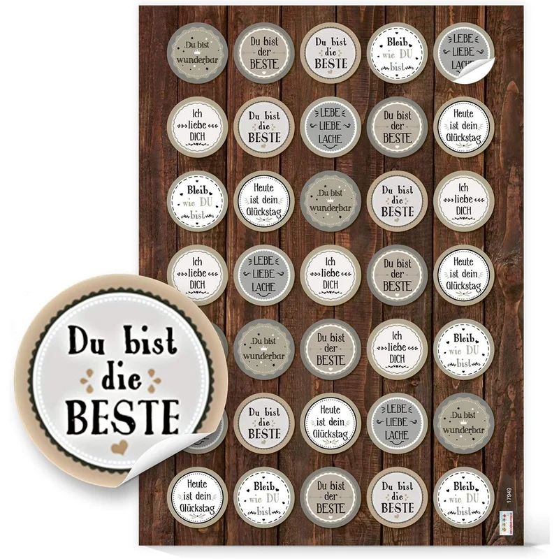 142 Geschenkaufkleber mit Sprüchen & Glückwunschen