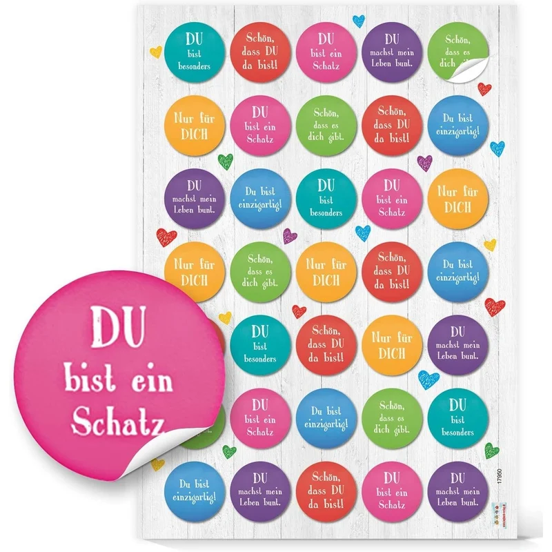 142 Geschenkaufkleber mit Sprüchen & Glückwunschen