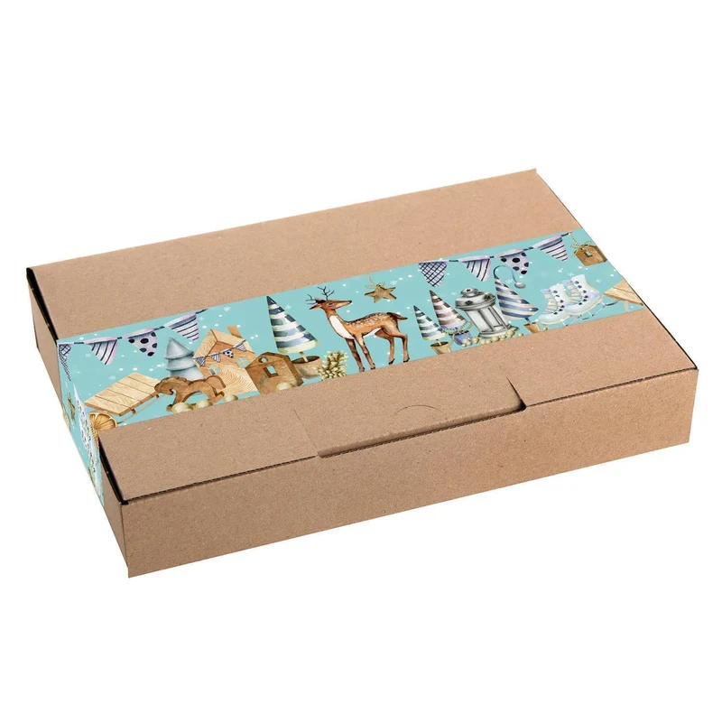 Großes Weihnachtsaufkleber SET - 40 bunte XXL Aufkleber in 5 x 42 cm - verschiedene Designs