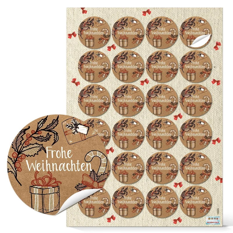 SET 3 x 24 Weihnachtsaufkleber Sticker Engel Schutzengel Frohe Weihnachten Etiketten 4 cm