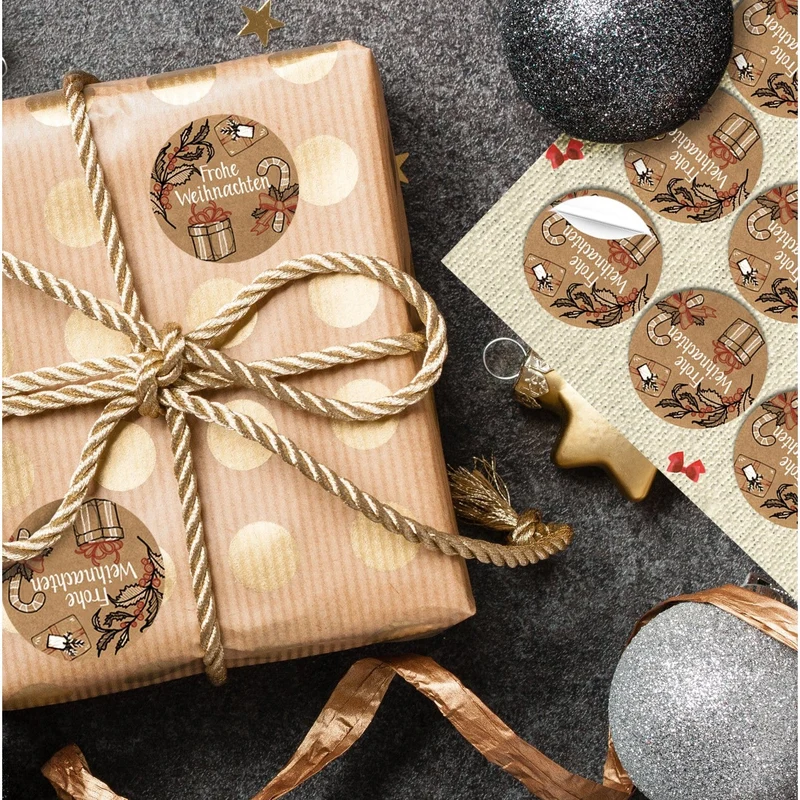 SET 3 x 24 Weihnachtsaufkleber Sticker Engel Schutzengel Frohe Weihnachten Etiketten 4 cm