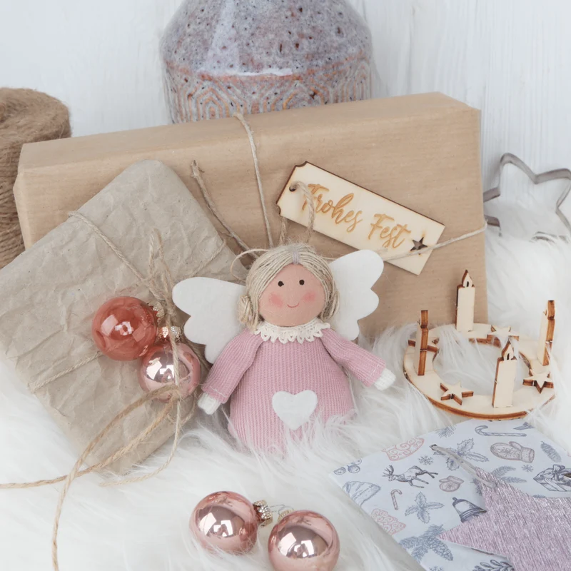 9 kleine Adventskränze aus Holz - Adventskranz Miniatur