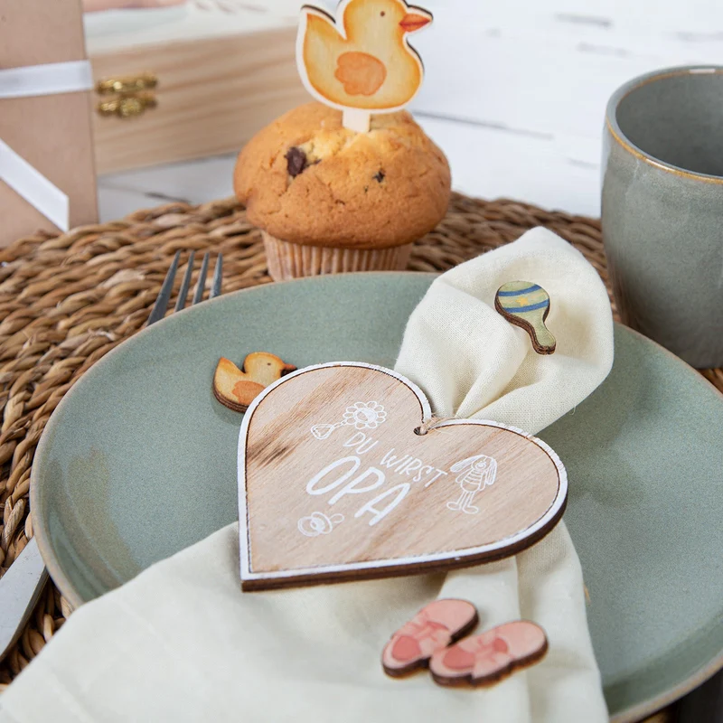 Du wirst Opa Geschenk Schwangerschaft Holzherz Baby Überraschung Großeltern