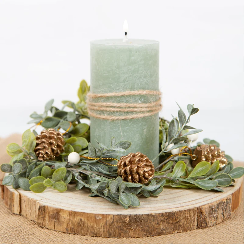 4 Zapfen Weihnachtsbaumanhänger Gold Kiefernzapfen Weihnachten 3,5 cm