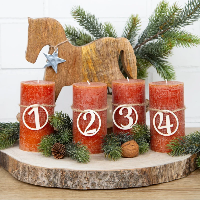 Schaukelpferd Figur 30 cm Holz Deko Weihnachtsdeko braun