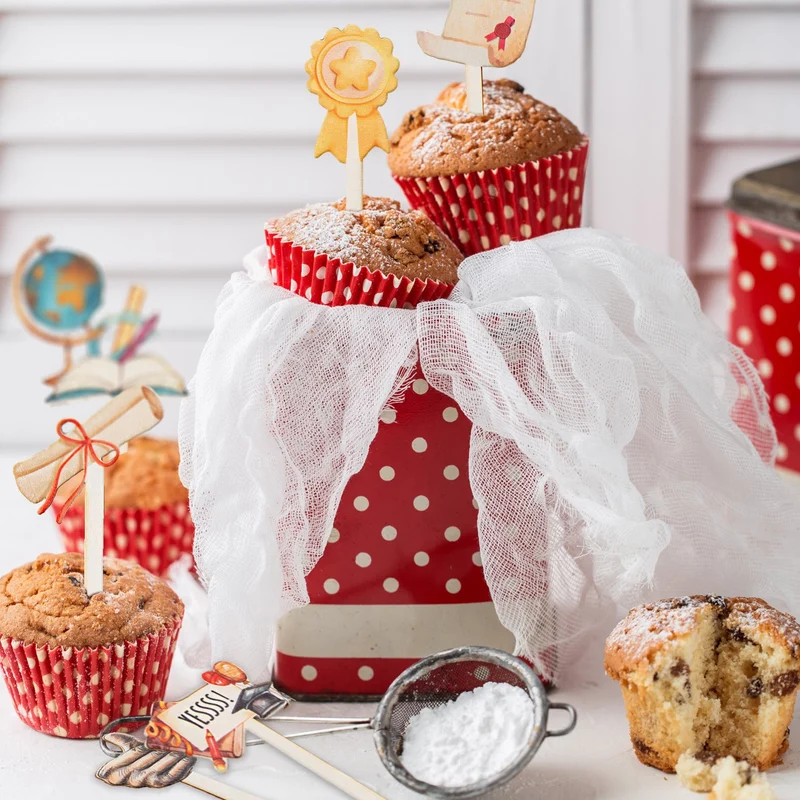 12 Muffinstecker Schulabschluss Abitur Tortendeko 10 cm