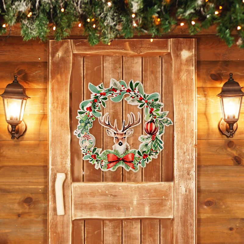 Weihnachtskranz für Tür & Wand Hirsch Mistel Ø 29 cm
