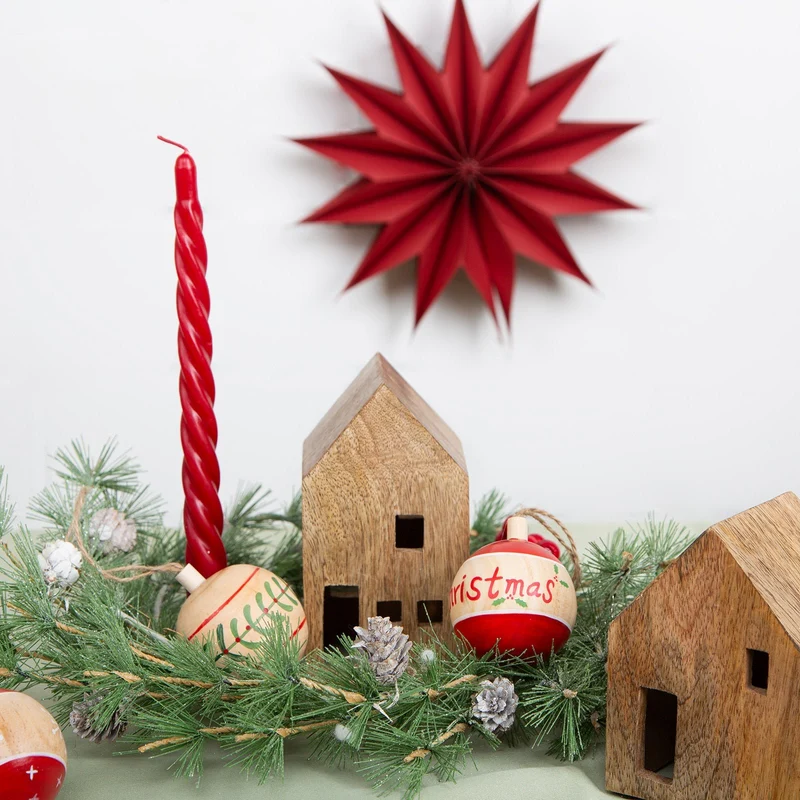 Großer Papierstern dunkelrot - Weihnachten Deko zum Aufhängen 30,5 cm