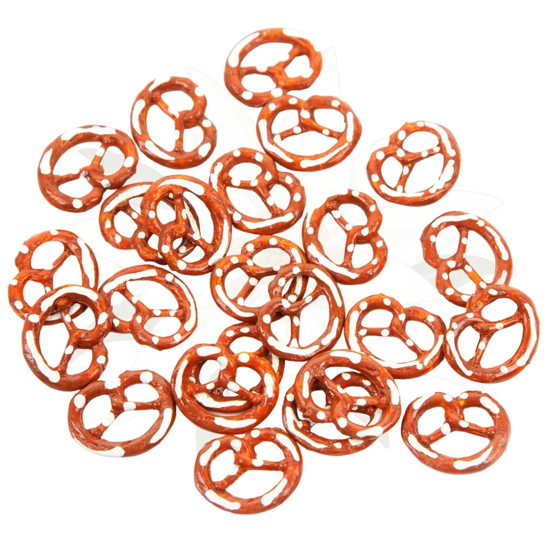 24 kleine Brezeln bayerische Deko Oktoberfest Tischdekoration 3,5 cm